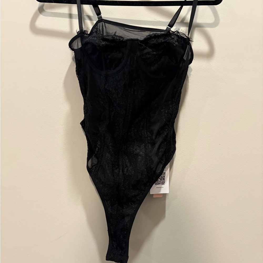 Black Lace Sheer Bodysuit